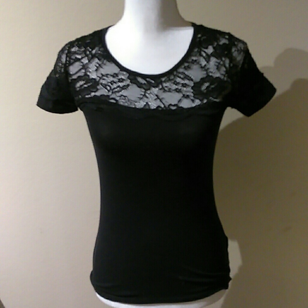 H & M Black Lace Shirt